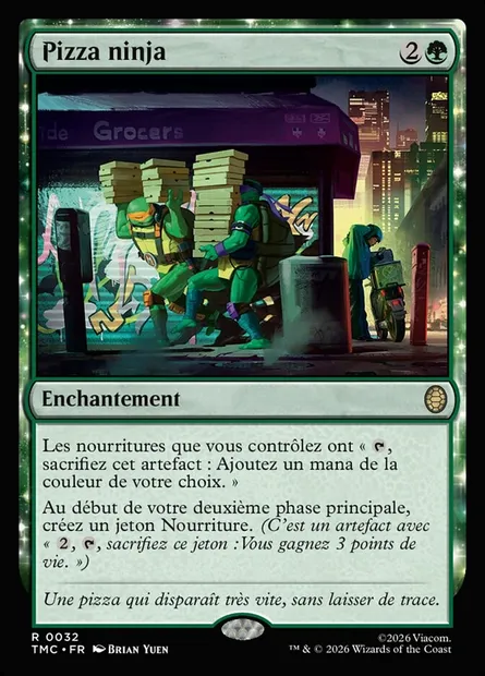 Pizza ninja, carte Magic TMC 32 — extension Teenage Mutant Ninja Turtles Eternal