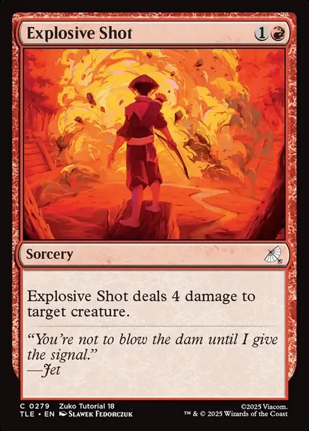 Explosive Shot, Magic card TLE 279 — Avatar: The Last Airbender Eternal set