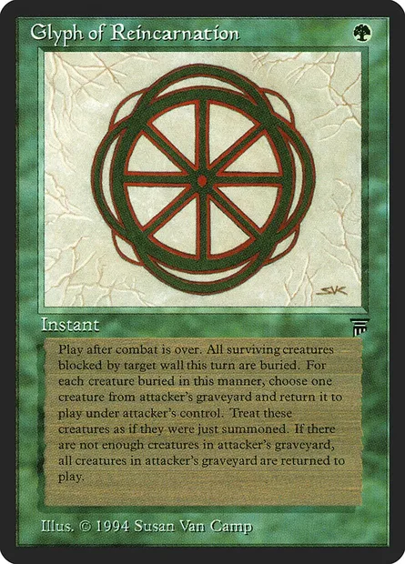 Glyph of Reincarnation, carte Magic LEG 189 — extension Legends
