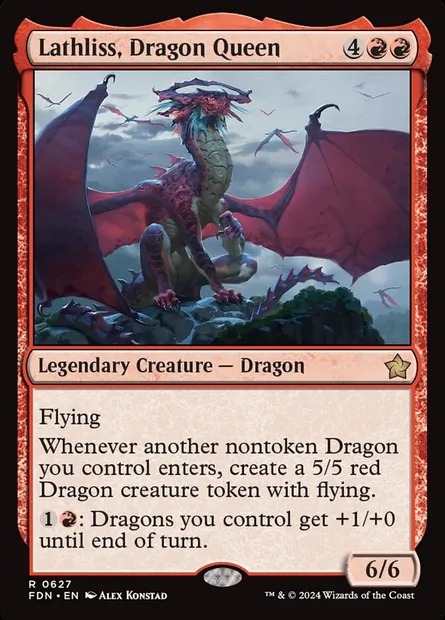 Lathliss, Dragon Queen, Magic card FDN 627 — Foundations set
