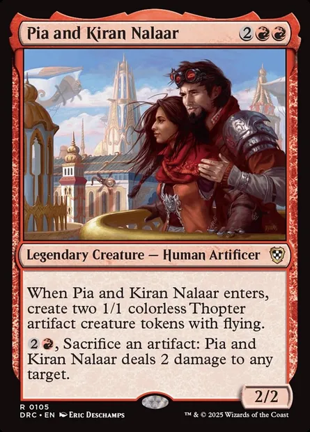 Pia and Kiran Nalaar, Magic card DRC 105 — Aetherdrift Commander set