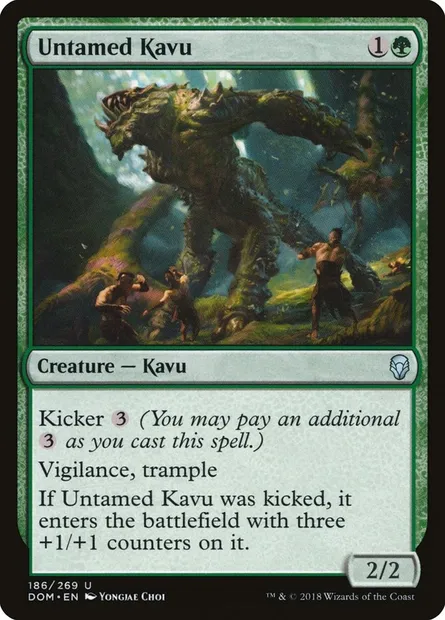 Untamed Kavu, Magic card DOM 186 — Dominaria set