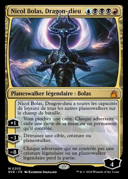 Nicol Bolas, Dragon-dieu, carte Magic RVR 205 — extension Ravnica Remastered