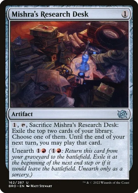 Mishra's Research Desk, Magic card BRO 162 — The Brothers' War set