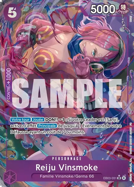 Reiju Vinsmoke, carte One Piece EB03-031 — extension ONE PIECE HEROINES EDITION