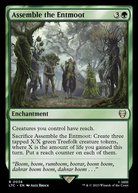 Assemble the Entmoot, Magic card LTC 36 — Tales of Middle-earth Commander set