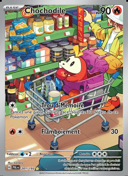 Chochodile, carte Pokémon PAL 201 — extension Évolutions à Paldea