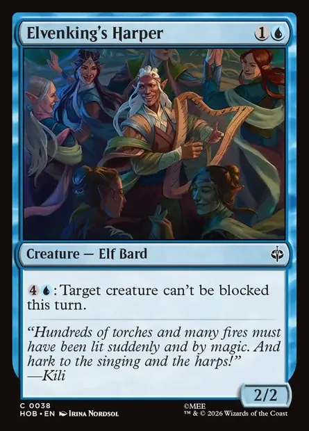 Elvenking's Harper, Magic card HOB 38 — The Hobbit set