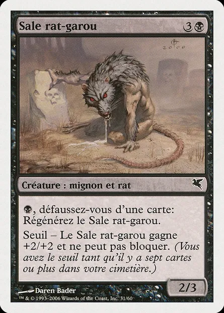 Dirty Wererat, Magic card PSAL A31 — Salvat 2005 set