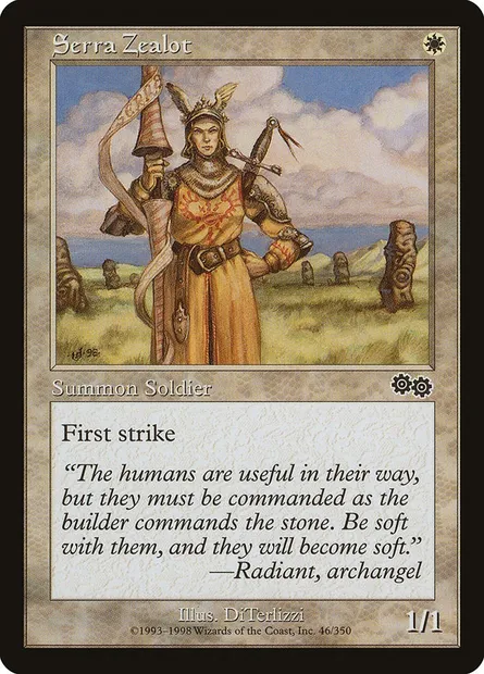Zélatrice de Serra, carte Magic USG 46 — extension Epopée d'Urza