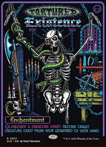 Existence torturée, carte Magic SLD 2507 — extension Secret Lair Drop