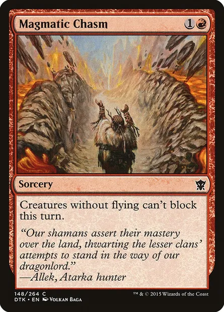 Magmatic Chasm, Magic card DTK 148 — Dragons of Tarkir set