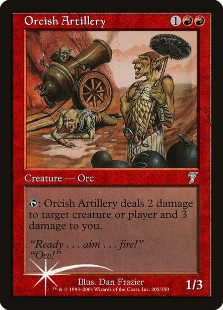 Orcish Artillery, Magic card 7ED 205★ — Seventh Edition set