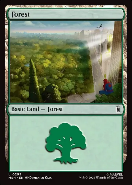 Forest, Magic card MSH 295 — Marvel Super Heroes set