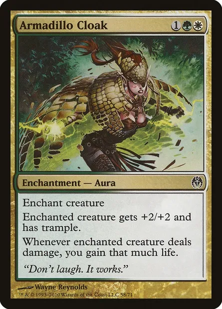 Armadillo Cloak, Magic card DDE 58 — Duel Decks: Phyrexia vs. the Coalition set