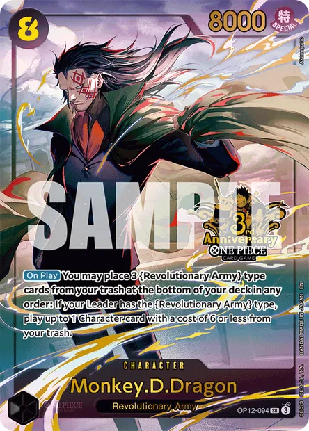 Monkey D. Dragon, carte One Piece OP12-094 — extension L'HÉRITAGE DU MAÎTRE