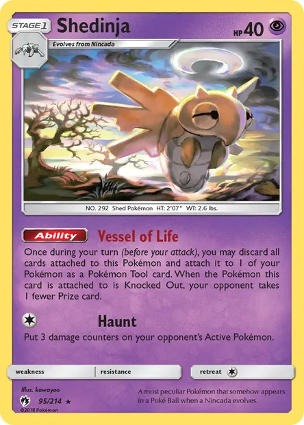 Shedinja, Pokémon card LOT 95 — Lost Thunder set