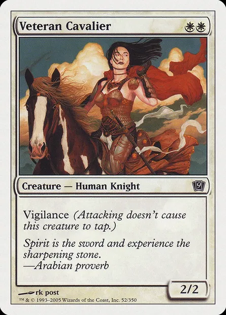 Veteran Cavalier, Magic card 9ED 52 — Ninth Edition set