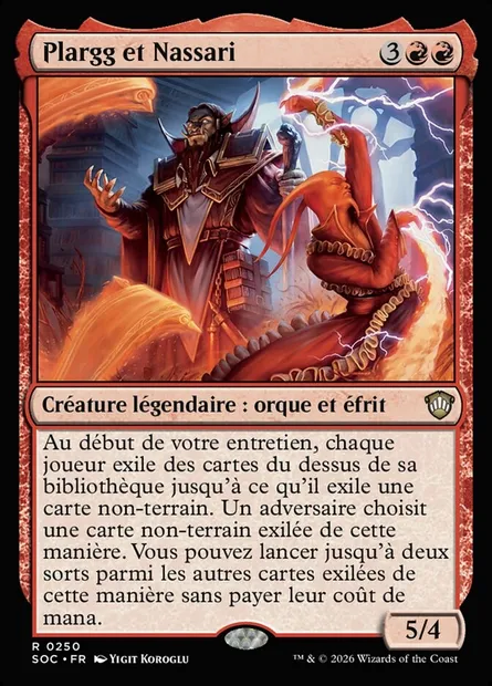 Plargg et Nassari, carte Magic SOC 250 — extension Secrets of Strixhaven Commander