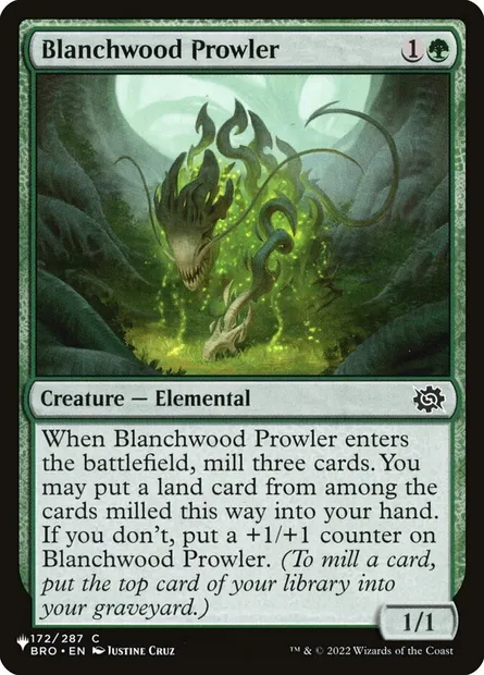 Rôdeur de boisblanc, carte Magic PLST BRO-172 — extension The List