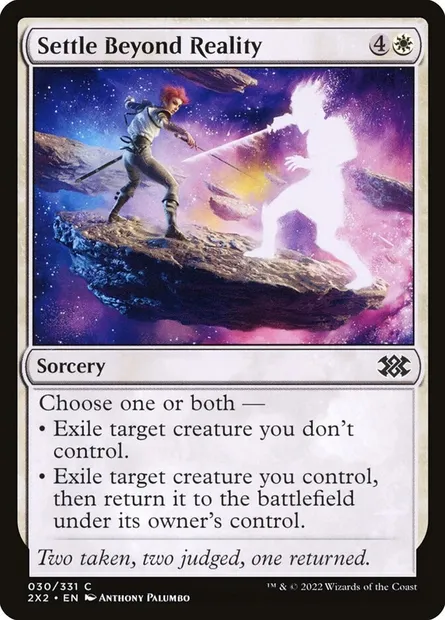 Settle Beyond Reality, Magic card 2X2 30 — Double Masters 2022 set