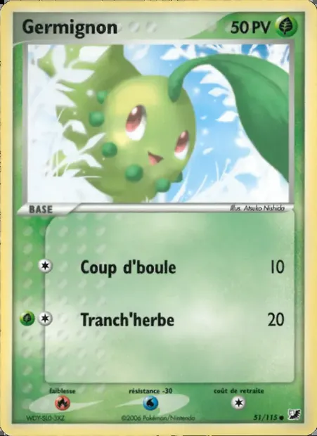 Germignon, carte Pokémon UF 51 — extension EX Forces Cachées