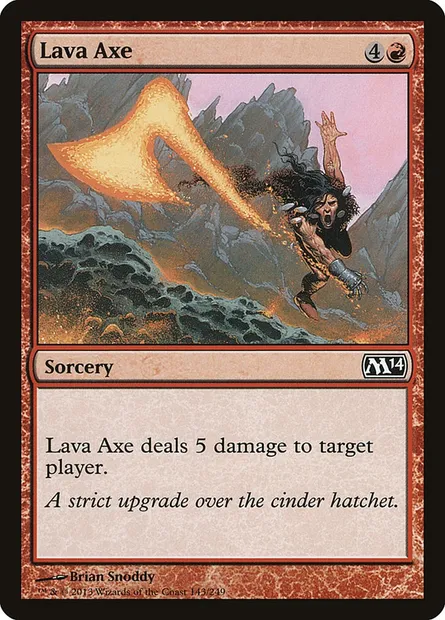 Lava Axe, Magic card M14 143 — Magic 2014 set