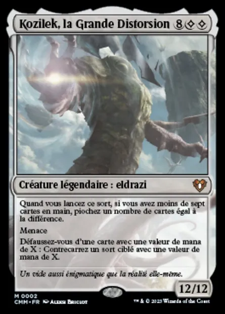 Kozilek, la Grande Distorsion, carte Magic CMM 2 — extension Commander Masters