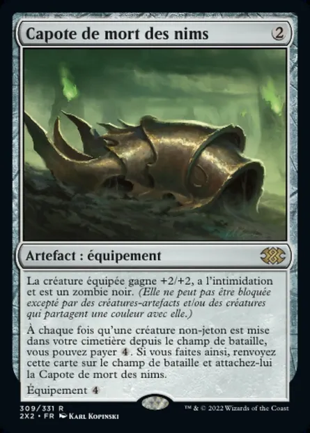 Capote de mort des nims, carte Magic 2X2 309 — extension Double Masters 2022