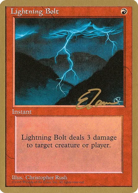 Lightning Bolt, Magic card PTC et208 — Pro Tour Collector Set set