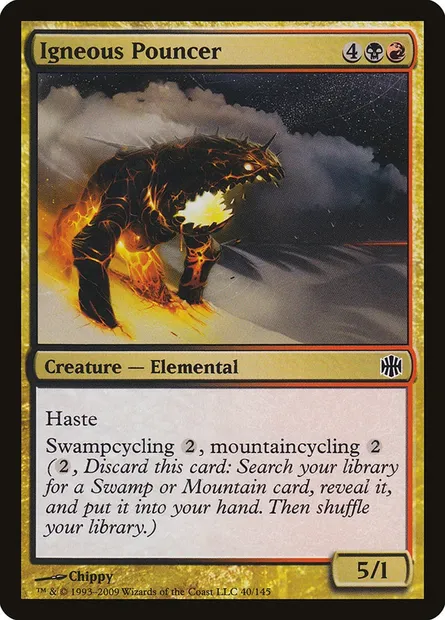 Igneous Pouncer, Magic card ARB 40 — Alara Reborn set