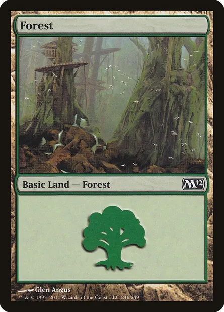 Forest, Magic card M12 246 — Magic 2012 set