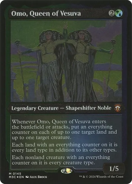 Omo, reine de Vésuva, carte Magic M3C 145 — extension Modern Horizons 3 Commander
