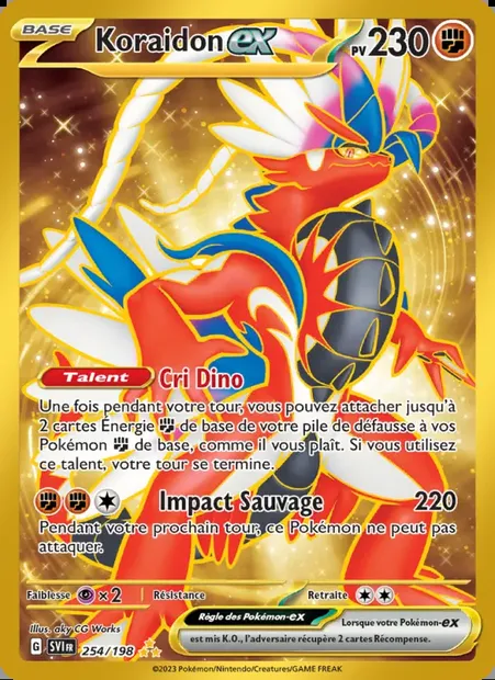 Koraidon-ex, carte Pokémon SVI 254 — extension Écarlate et Violet