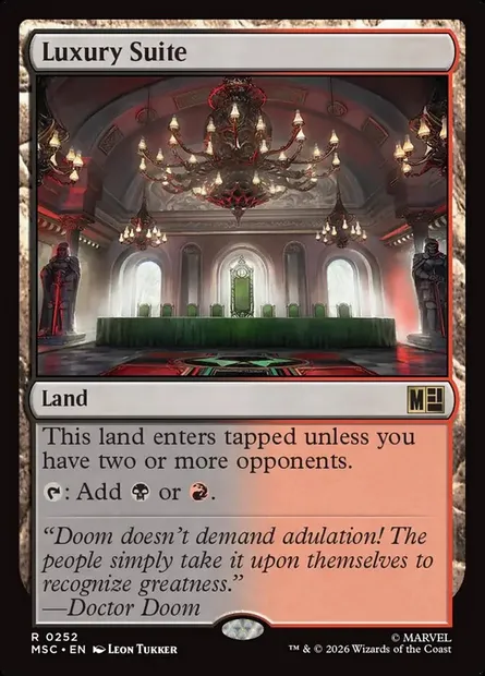 Luxury Suite, Magic card MSC 252 — Marvel Super Heroes Commander set