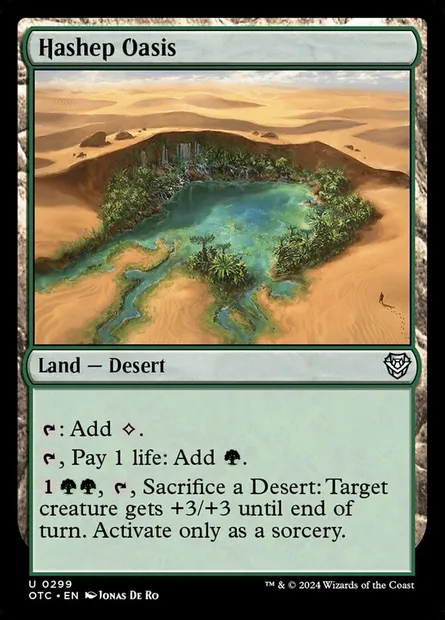 Hashep Oasis, Magic card OTC 299 — Outlaws of Thunder Junction Commander set