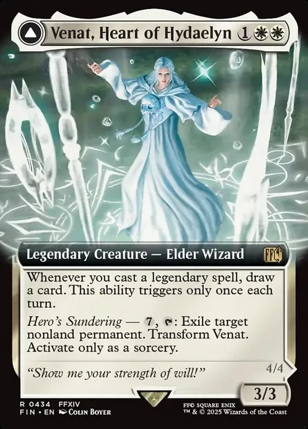 Venat, Heart of Hydaelyn // Hydaelyn, the Mothercrystal, Magic card FIN 434 — Final Fantasy set