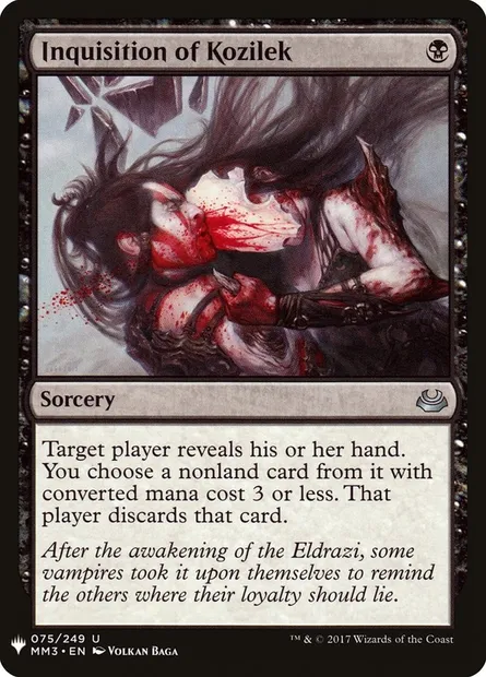 Inquisition of Kozilek, Magic card PLST MM3-75 — The List set