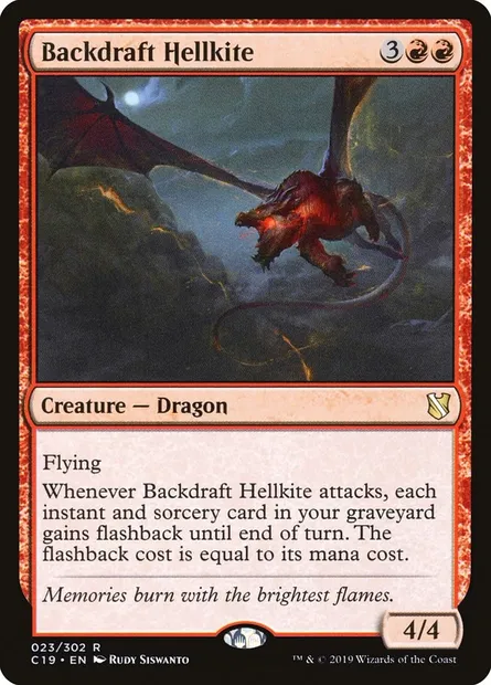 Backdraft Hellkite, Magic card C19 23 — Commander 2019 set
