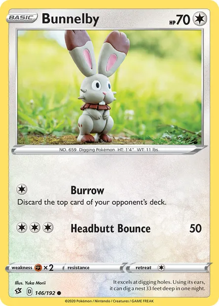 Bunnelby, Pokémon card RCL 146 — Rebel Clash set