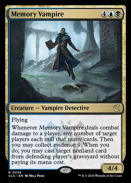 Memory Vampire, carte Magic CLU 38 — extension Ravnica: Clue Edition