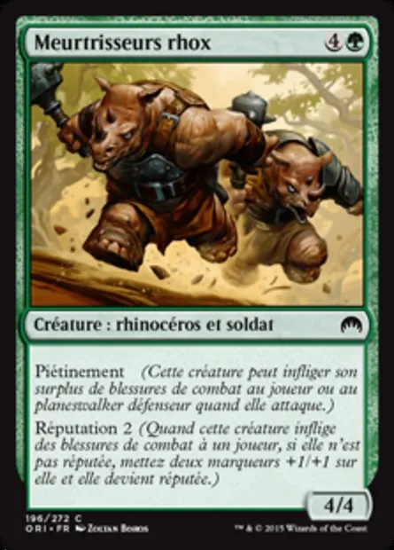 Meurtrisseurs rhox, carte Magic ORI 196 — extension Magic Origines