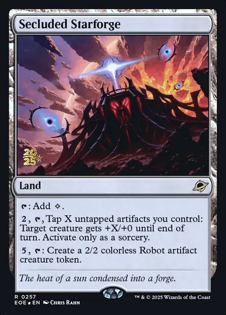 Secluded Starforge, Magic card PEOE 257s — Edge of Eternities Promos set