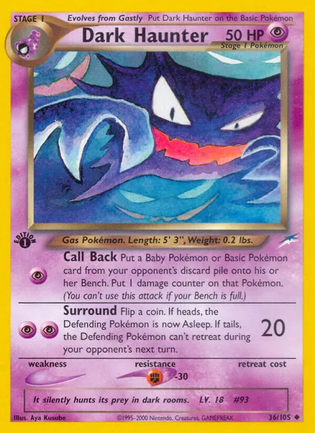 Dark Haunter, Pokémon card NDE 36 — Neo Destiny set