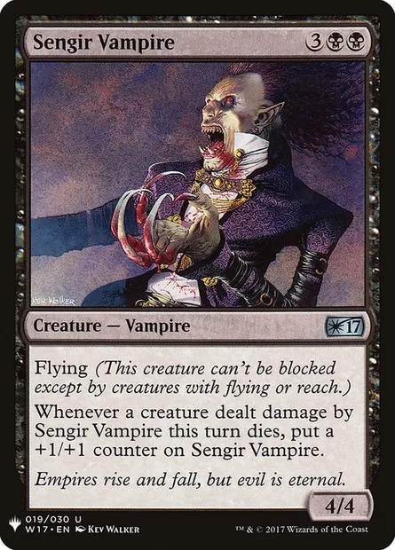 Sengir Vampire, Magic card PLST W17-19 — The List set