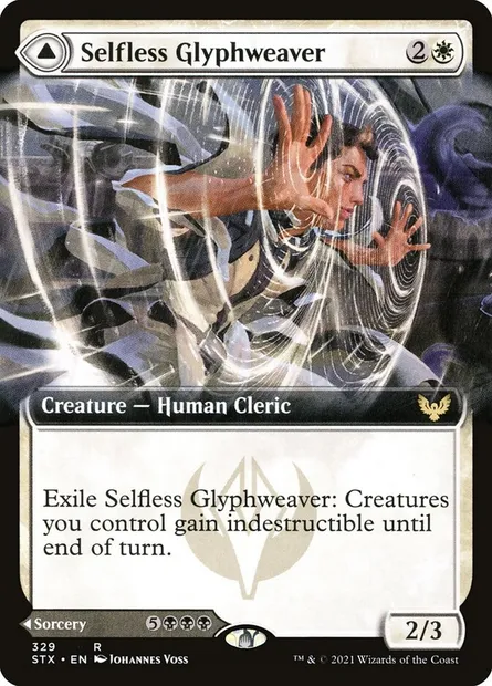 Selfless Glyphweaver // Deadly Vanity, Magic card STX 329 — Strixhaven: School of Mages set