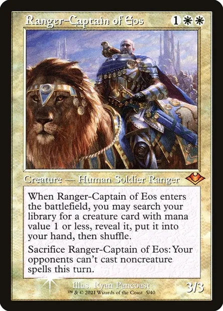 Capitaine de rangers d'Éos, carte Magic H1R 5 — extension Modern Horizons 1 Timeshifts