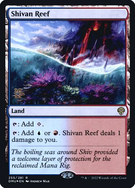 Shivan Reef, Magic card PDMU 255s — Dominaria United Promos set