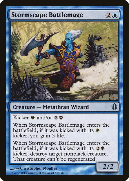 Stormscape Battlemage, Magic card C13 58 — Commander 2013 set