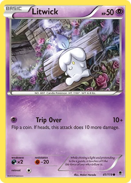 Litwick, Pokémon card PHF 41 — Phantom Forces set